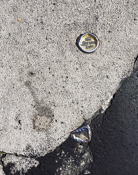 pebbles in an urban stream
